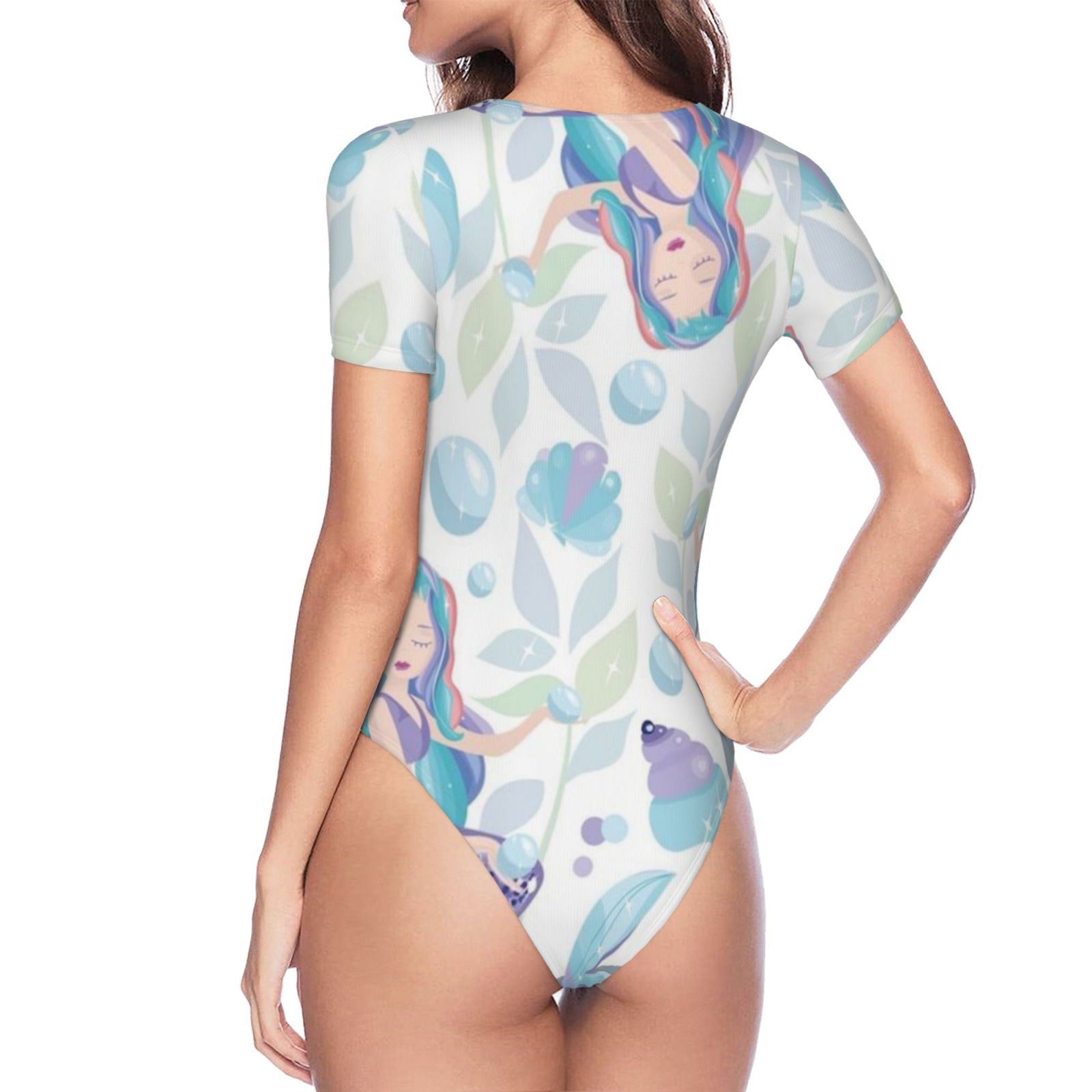 Women's Short Sleeve Round Neck Bodysuit
