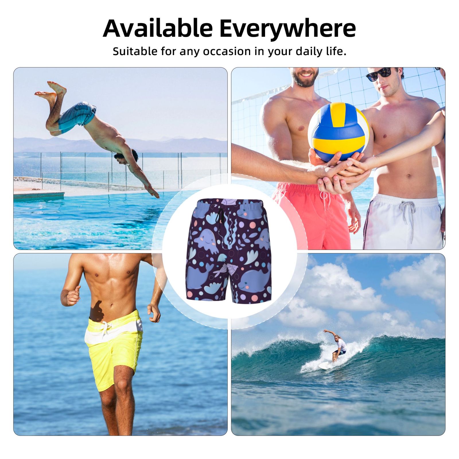 Men's Double Layer Swim Trunks